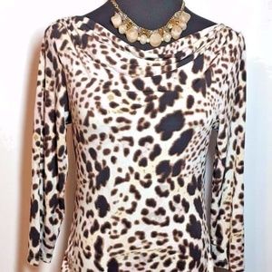 Jennifer LOPEZ Sexy Leopard Print Dress Sz Small